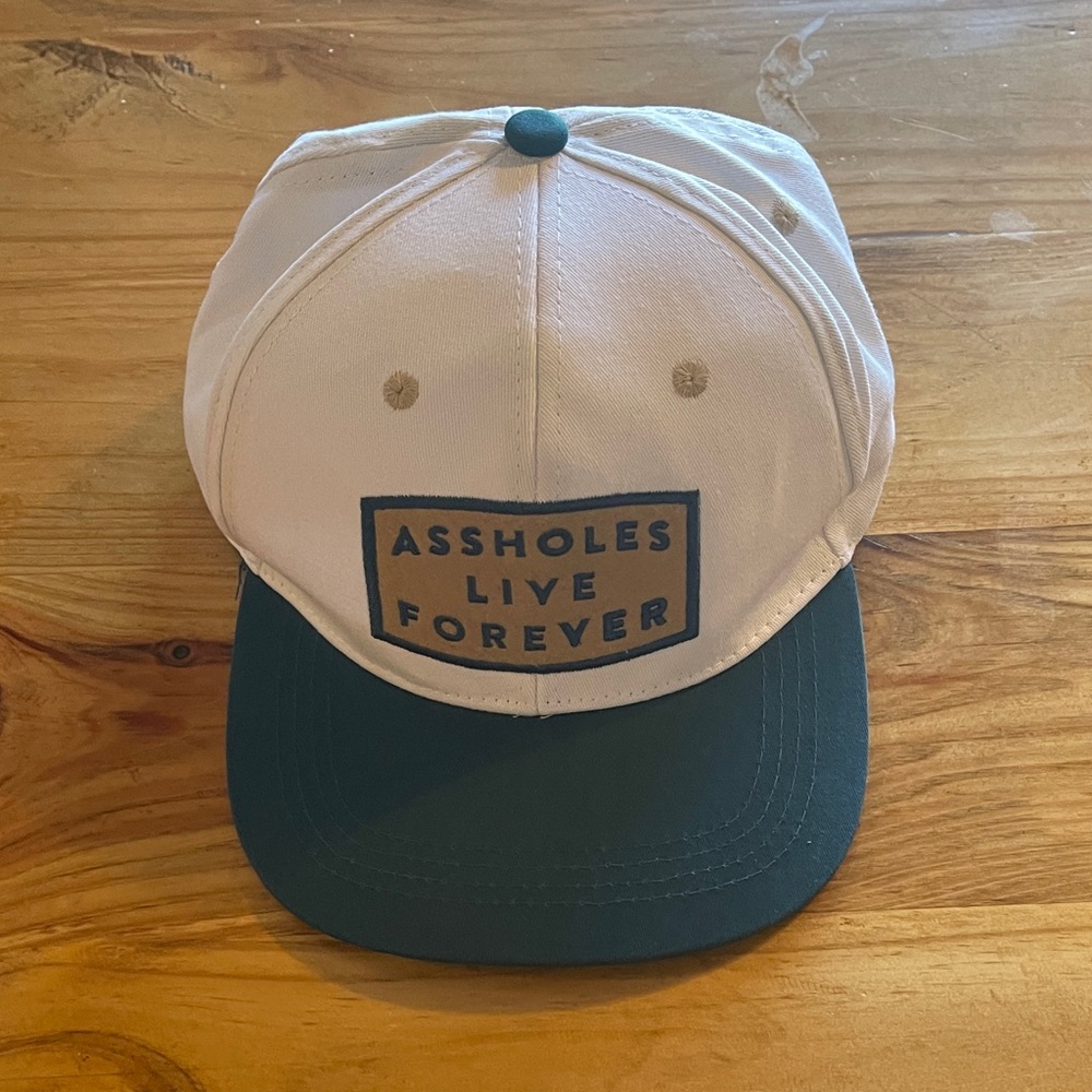 Classic Two-Tone Assholes Live Forever Cap with Bold Patch